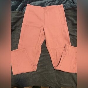 Senita Athletics Business Casual jogger Pants slacks ribbed mauve pink Large